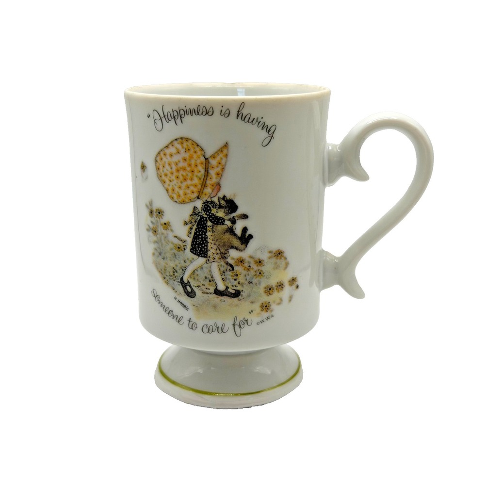Vintage‎ 1970's Ceramic Pedestal Holly Hobbie Mug By World Wide Arts